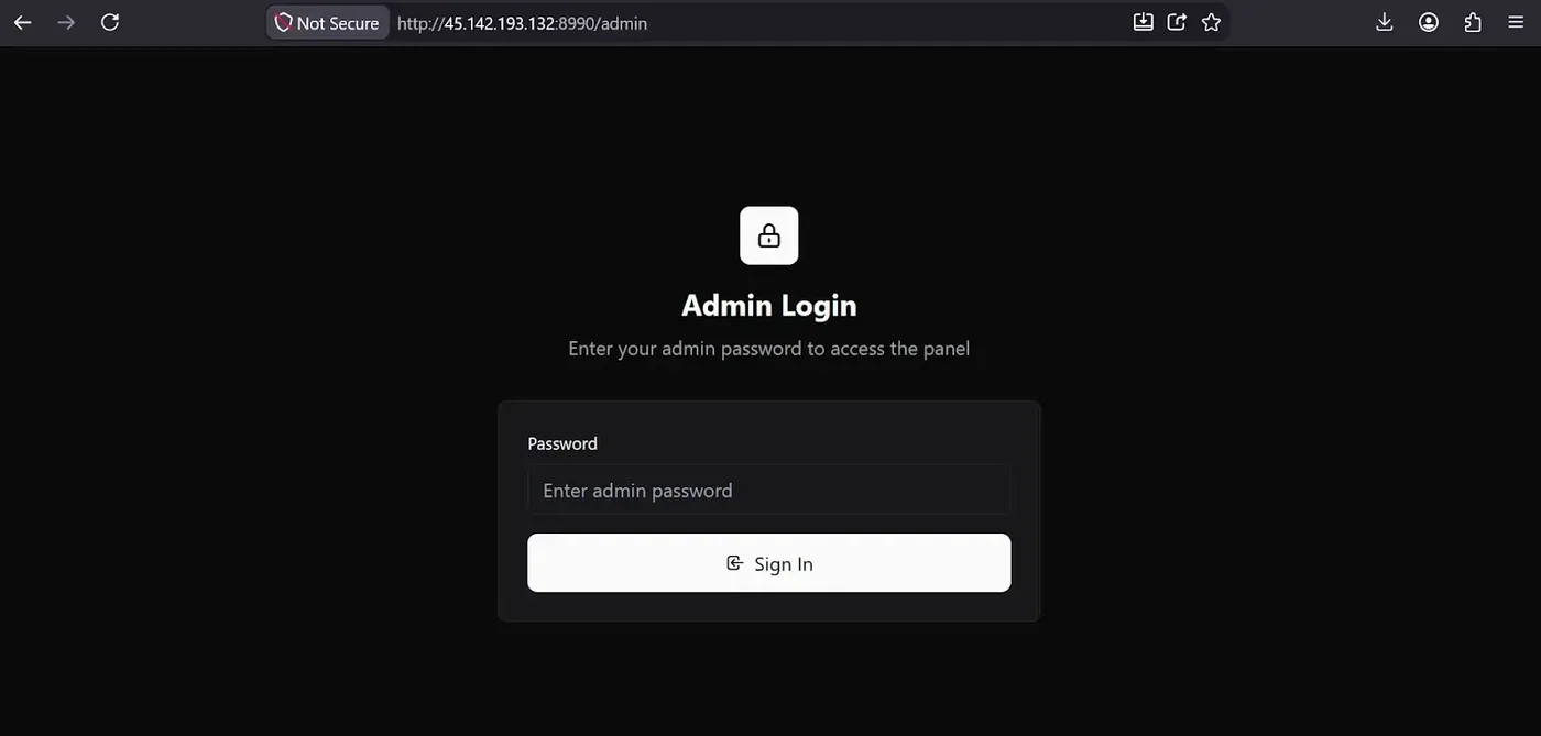 API Key Rotator administrative panel exposed (Source - Hunt.io)