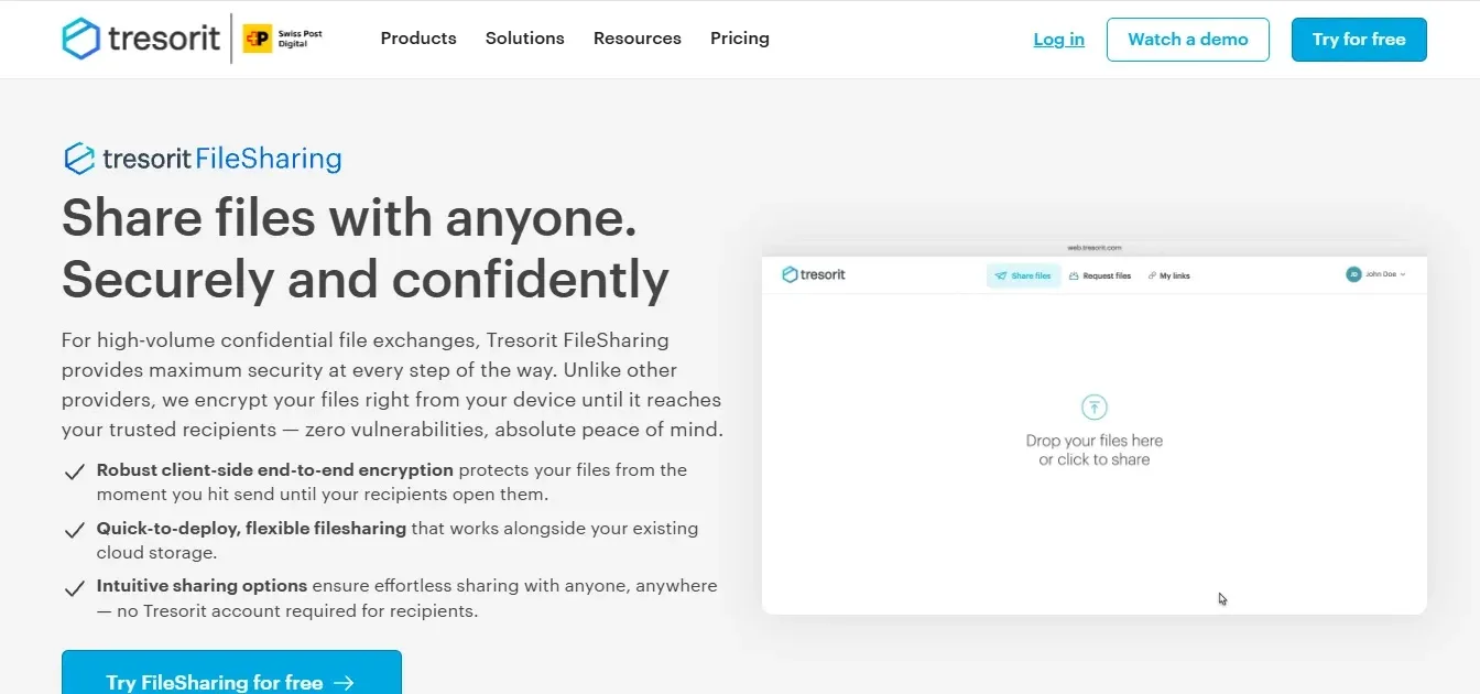 Tresorit — Best Zero-Knowledge Sharing