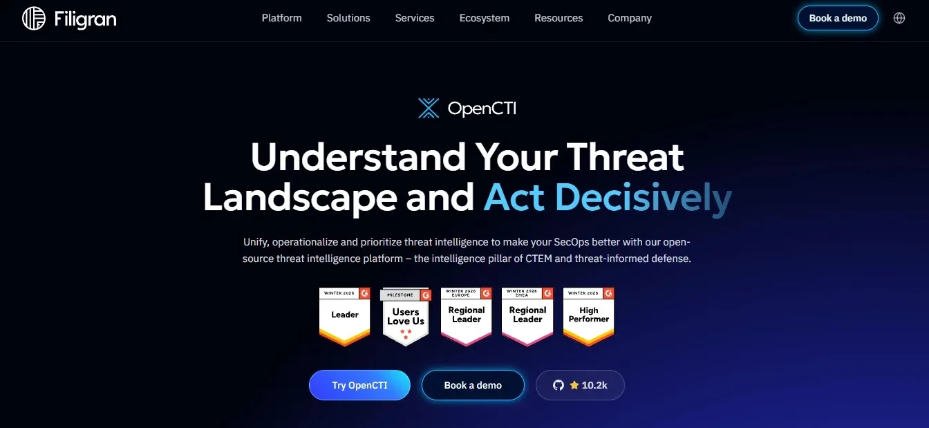 OpenCTI (Filigran) — Best Open-Source Intel Operations Platform