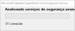 The fake Windows service window opened by the AutoIt script (Source - Fortinet)