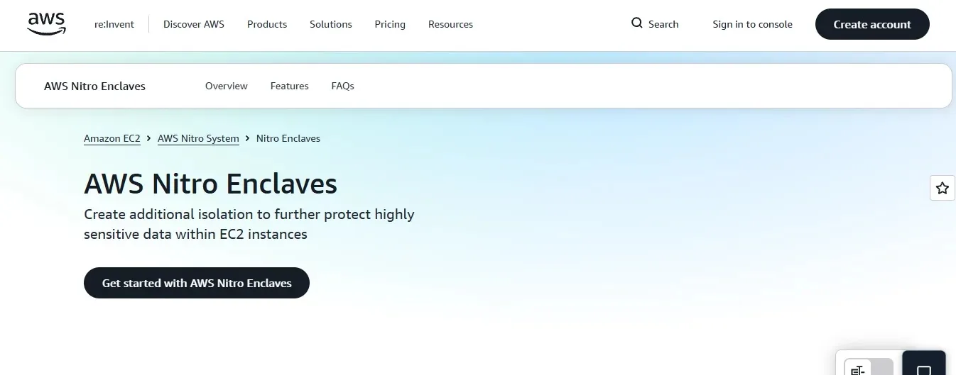 AWS (Nitro Enclaves) — Best Operational Isolation Model