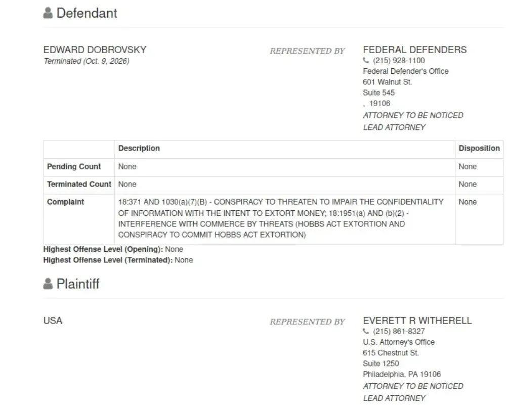 Indexed at Courtlistener (source : krebsonsecurity )