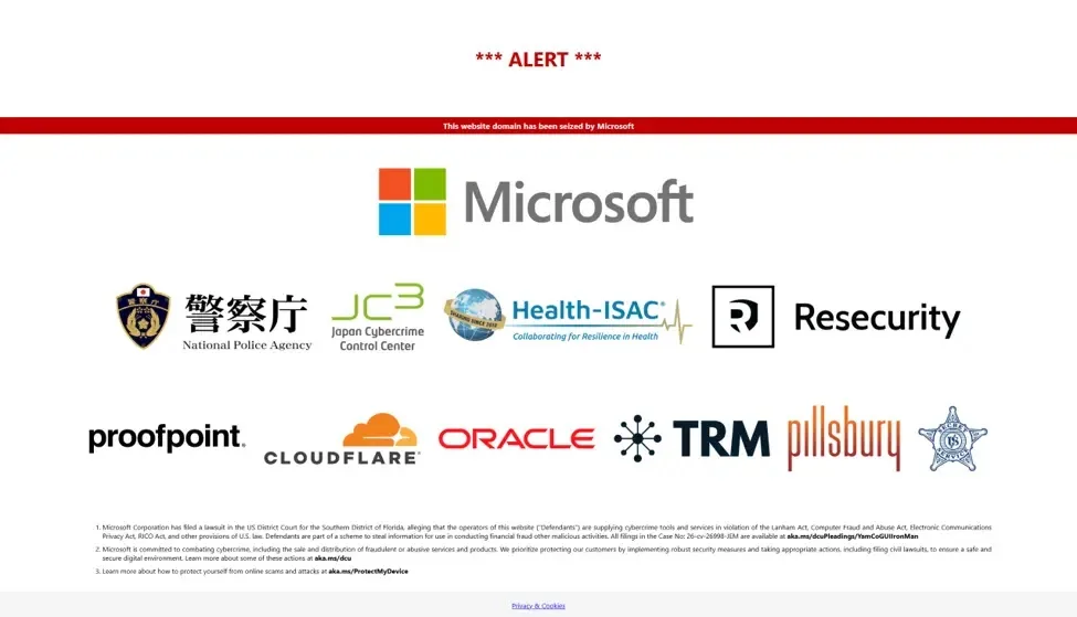 Splash page shown to visitors of malicious sites (Source - Proofpoint)