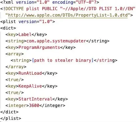 ICMacOS com.apple.systemupdater.plist File (Source - SOCRadar)